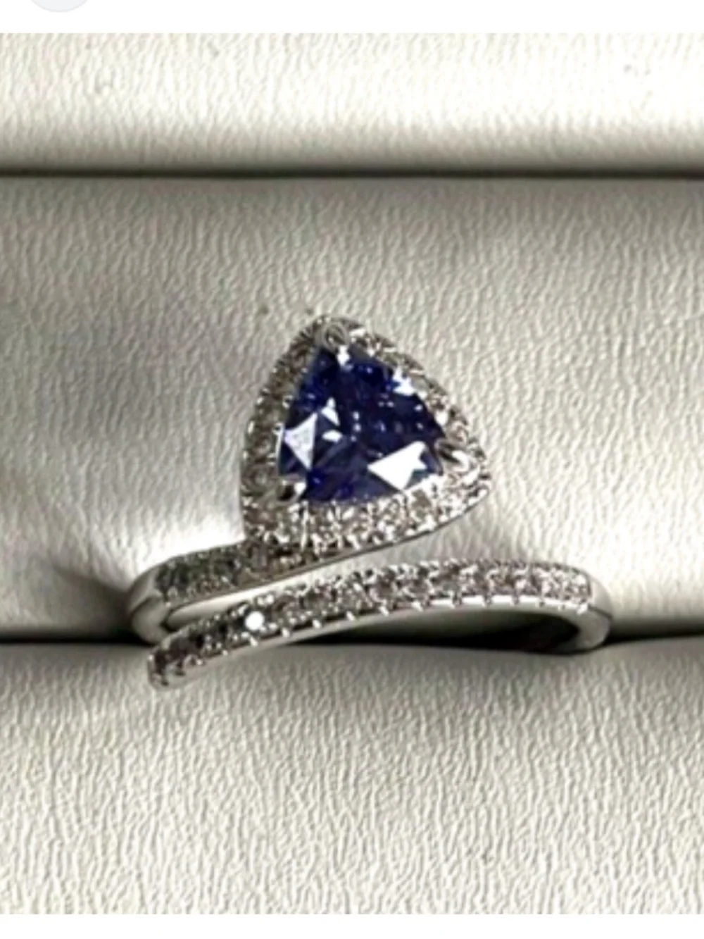 Bomb Party $118 September Birthday  “GLITZY CHIC” Sapphire CZ Sz 6 NEW